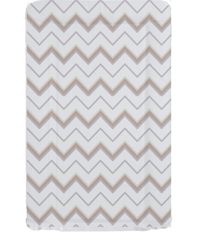Changing Mat -Grey and Brown Chevron