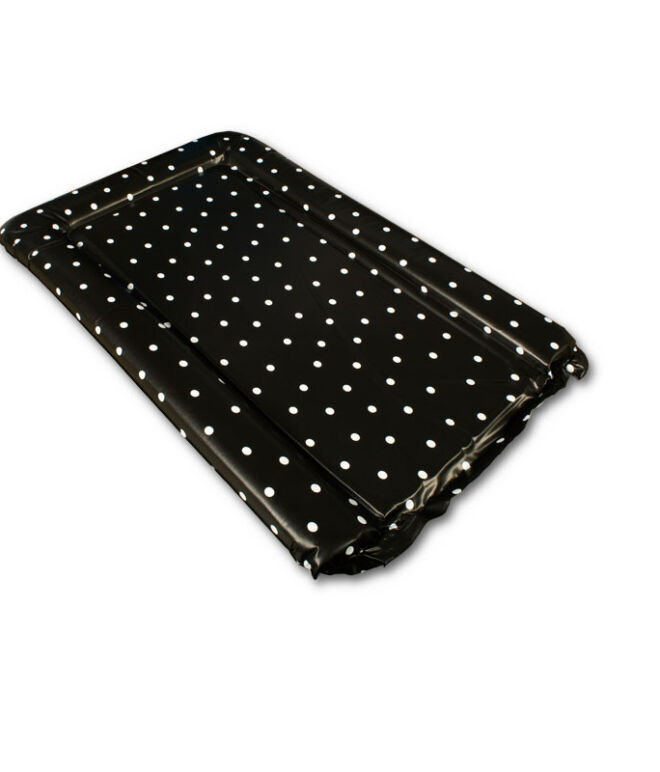 Changing Mat - BLACK with WHITE POLKA DOTS