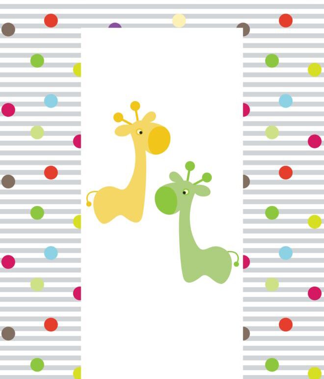 Changing Mat - Giraffe Friends GREEN & ORANGE - Spring 2015
