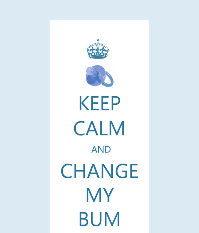 Changing Mat - Keep Calm & Change My Bum - Blue