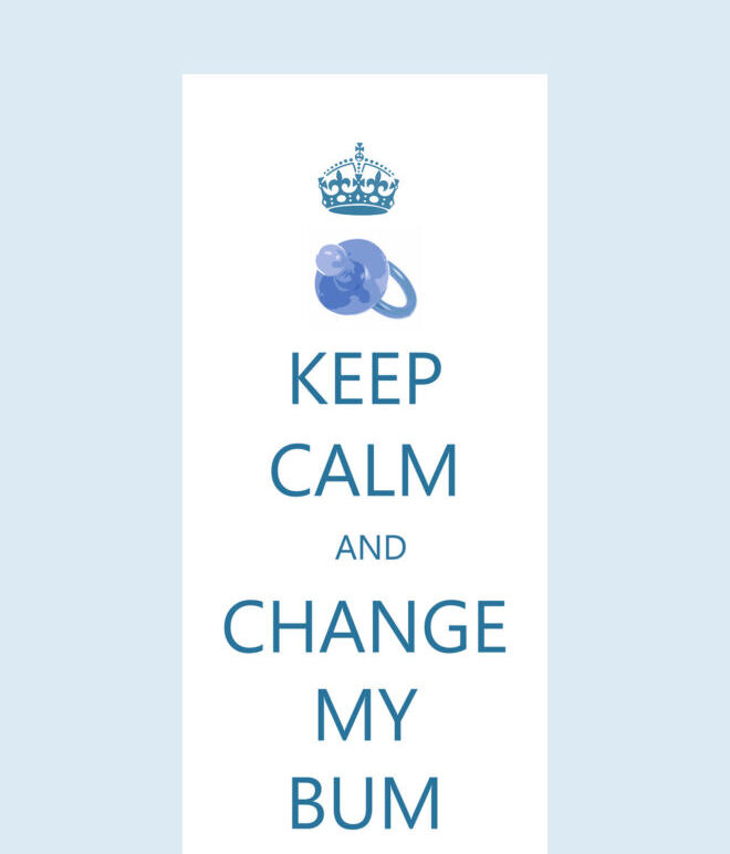 Changing Mat - Keep Calm Blue