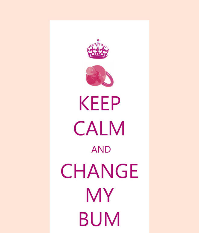 Changing Mat - Keep Calm Pink