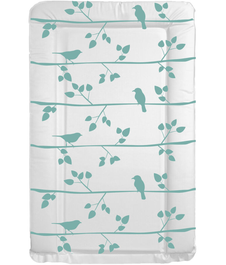 Bird with branches teal rep