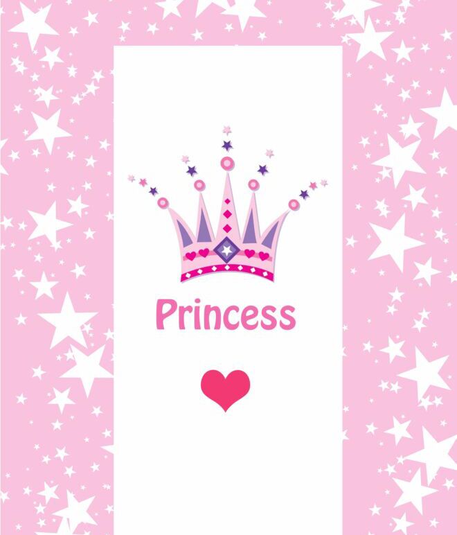 Changing Mat - Crown Princess in Baby Pink with Stars