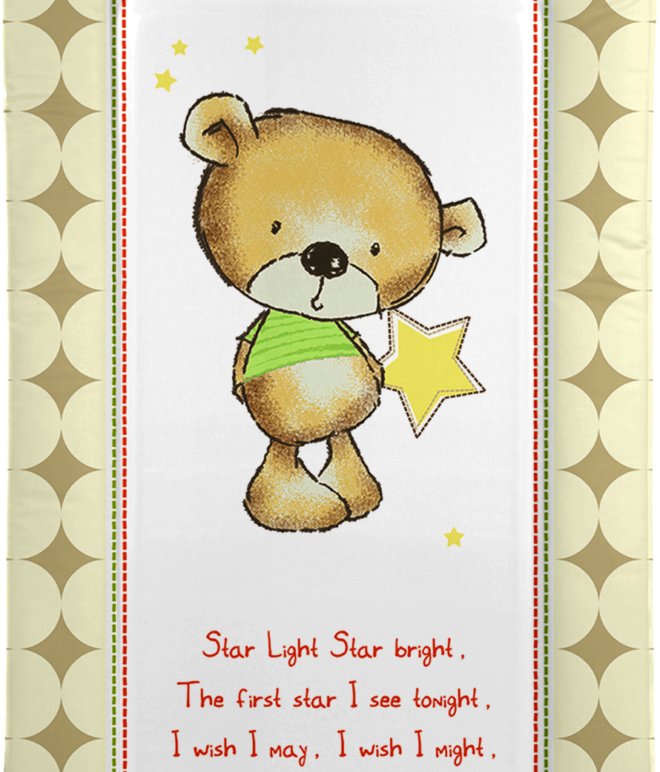 Changing Mat - Star Light Star Bright BEIGE  (Baby GaGa designer range)