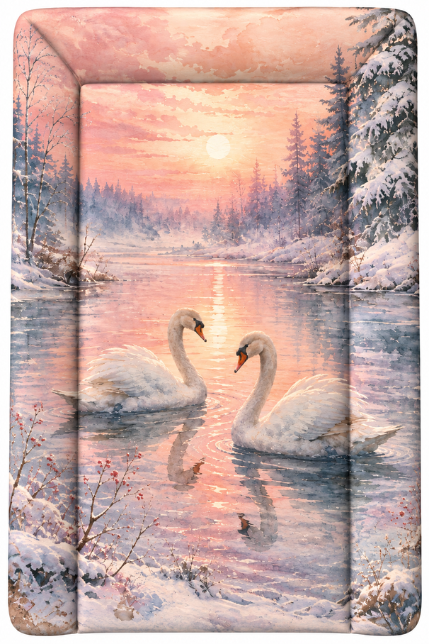Watercolour Swan Winter Changing Mat