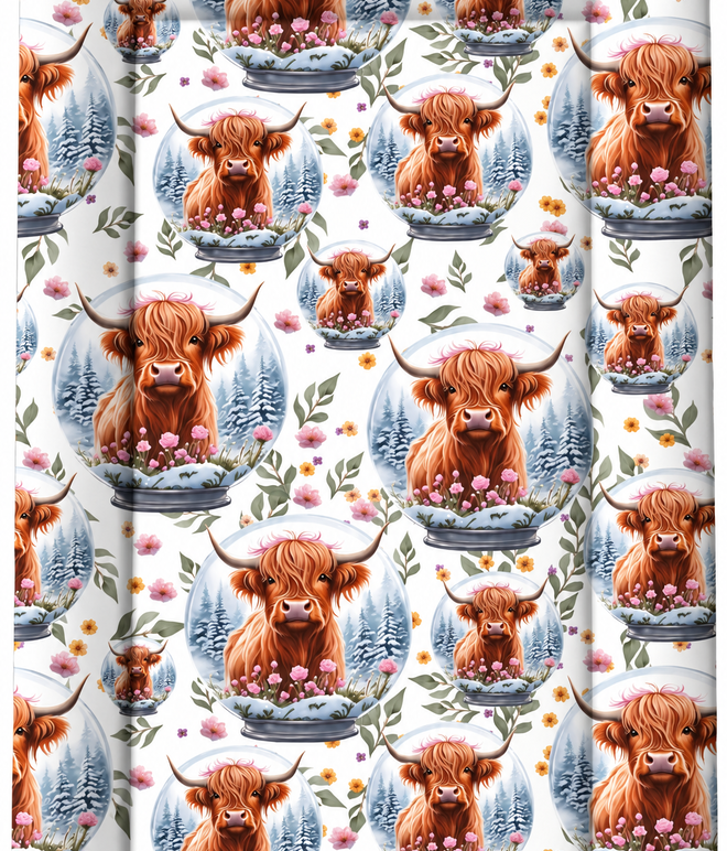 Changing Mat  - Highland Cow Snowglobe